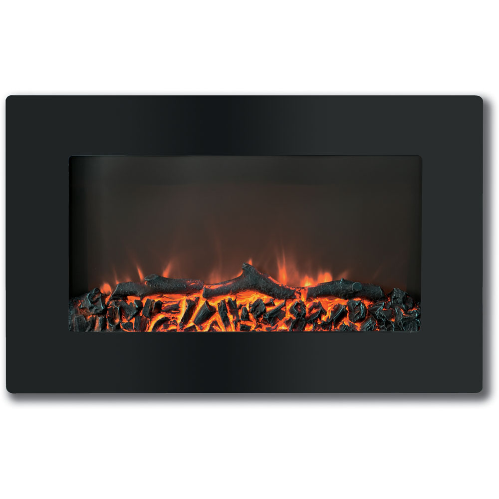 30" Callisto Wall Mount Electronic Fireplace with Logs