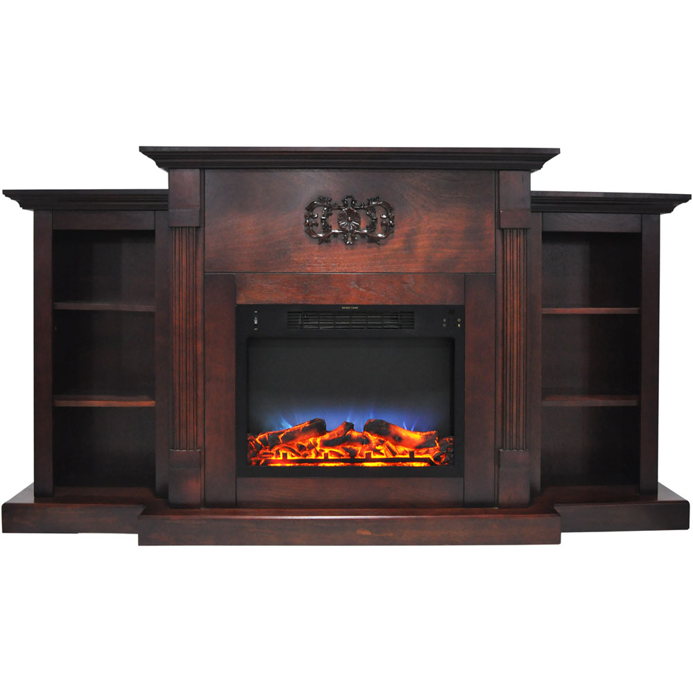 72.3"x15"x33.7" Sanoma Fireplace Mantel with LED Insert