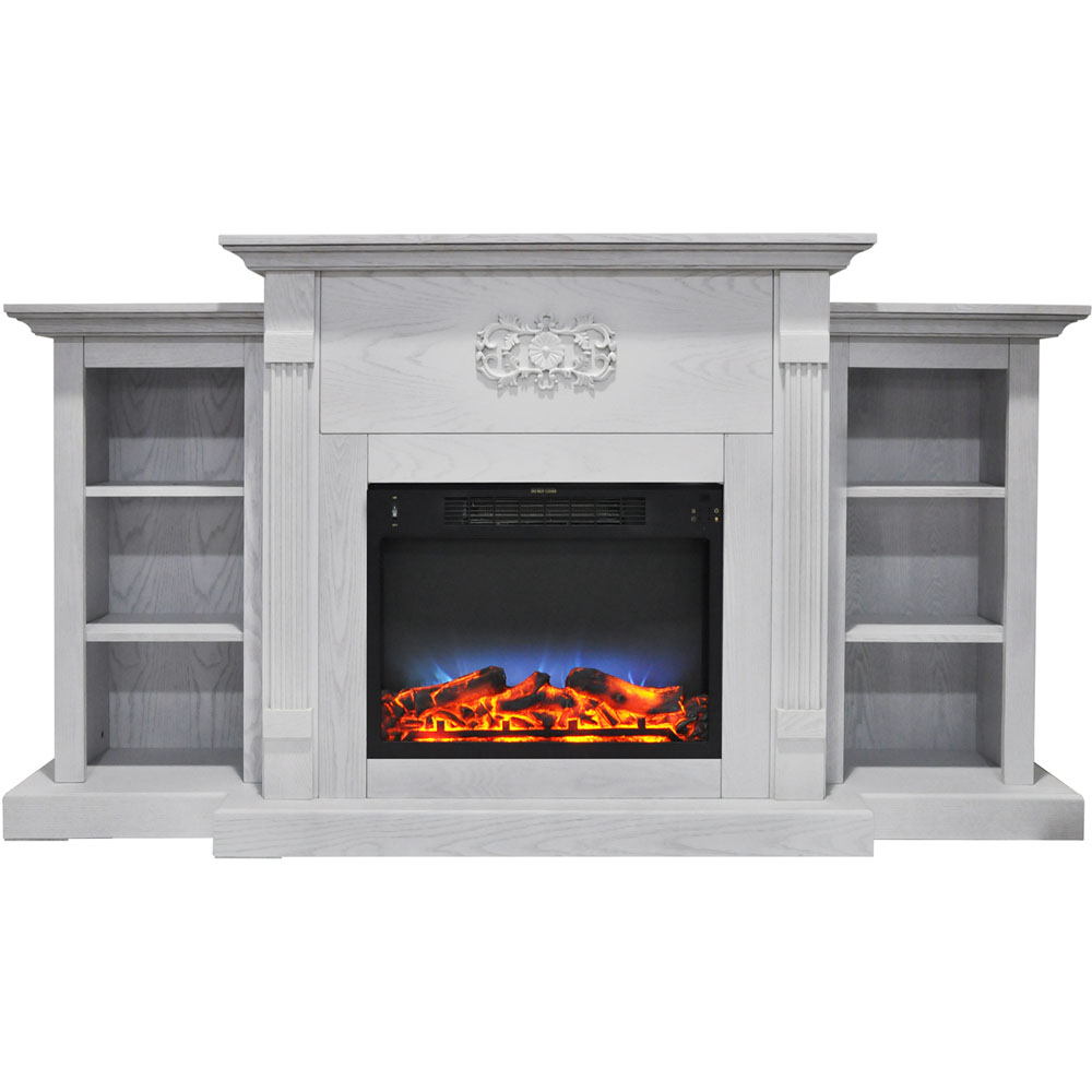 72.3"x15"x33.7" Sanoma Fireplace Mantel with LED Insert