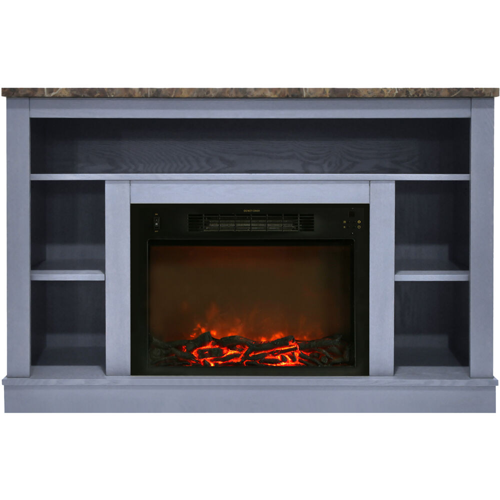 47.2"x15.7"x32.5" Seville Fireplace Mantel with Log Insert