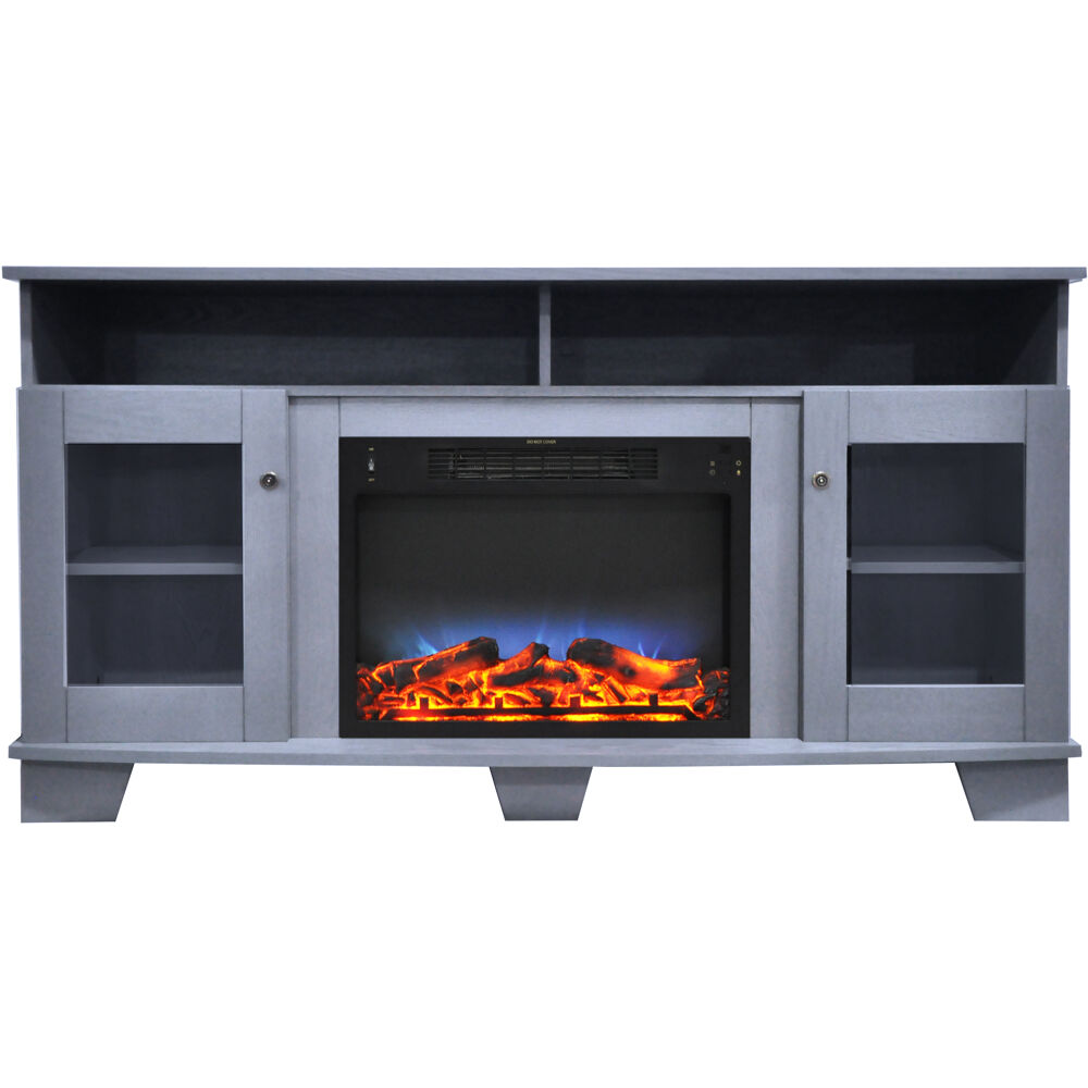 59.1"x17.7"x31.7" Savona Fireplace Mantel with LED Insert
