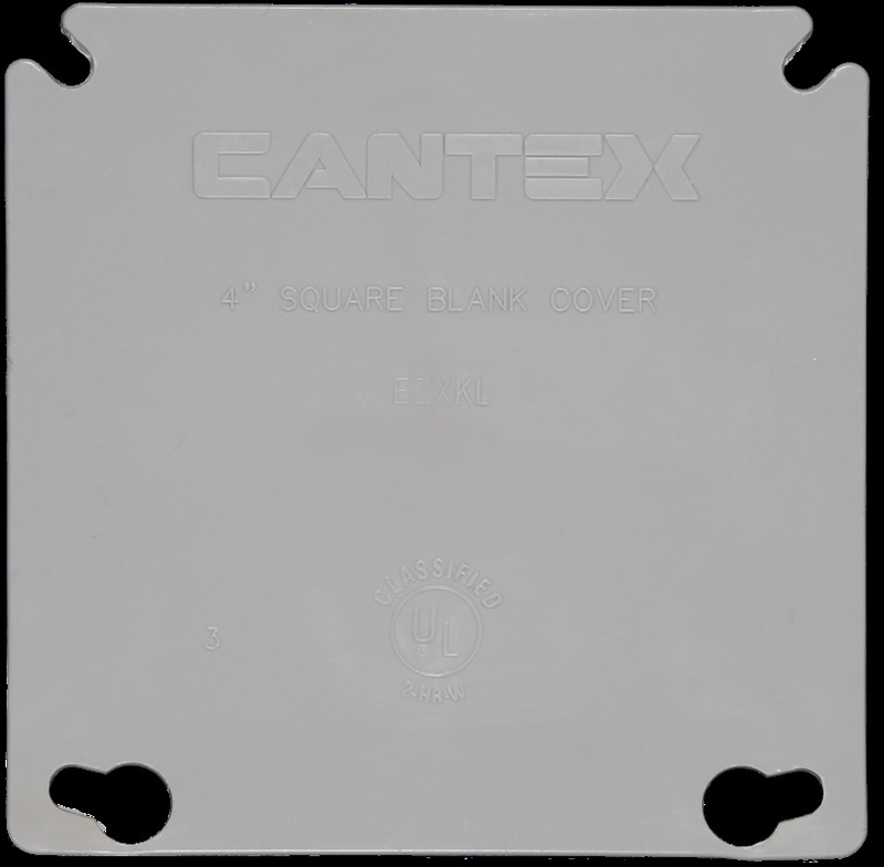 EZXKLR 4 In. 2 Gang Square Cover