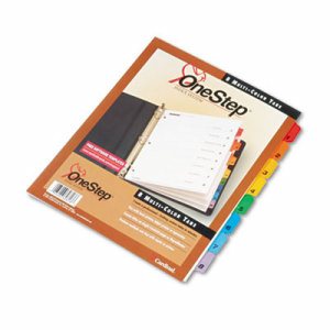 Traditional OneStep Index System, 8-Tab, 1-8, Letter, Multicolor, 1 Set