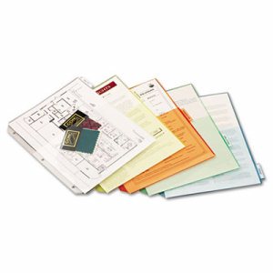 Poly Ring Binder Pockets, 11 x 8 1/2, Letter, Assorted Colors, 5/Pack