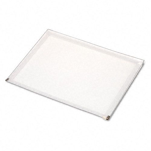 Poly Zip Envelope, 10 x 13, Open Side, Clear, 5/Pack