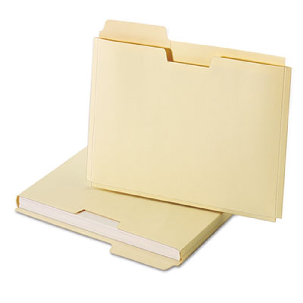 Expanding File Folder Pocket, Letter, 11 Point Manila, 10/Pack