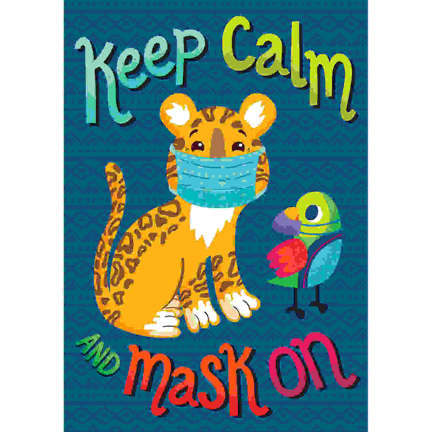 One World Keep Calm and Mask On Poster