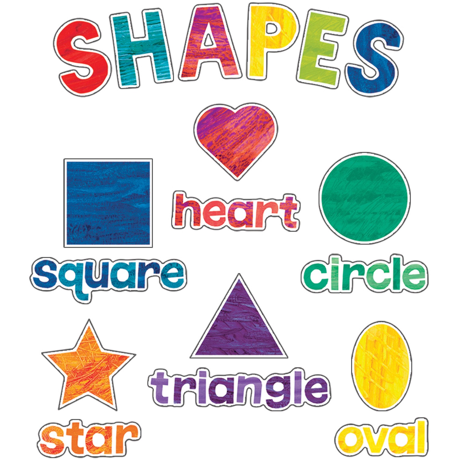 World of Eric Carle Shapes Mini Bulletin Board Set, 32 Pieces