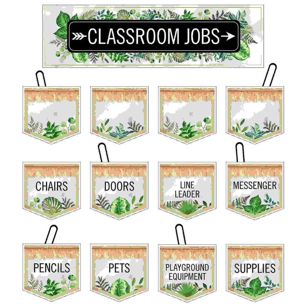 Simply Boho Classroom Jobs Mini Bulletin Board Set