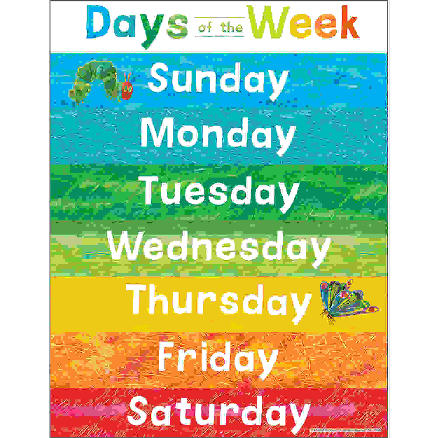 World of Eric Carle Days of the Week Chart