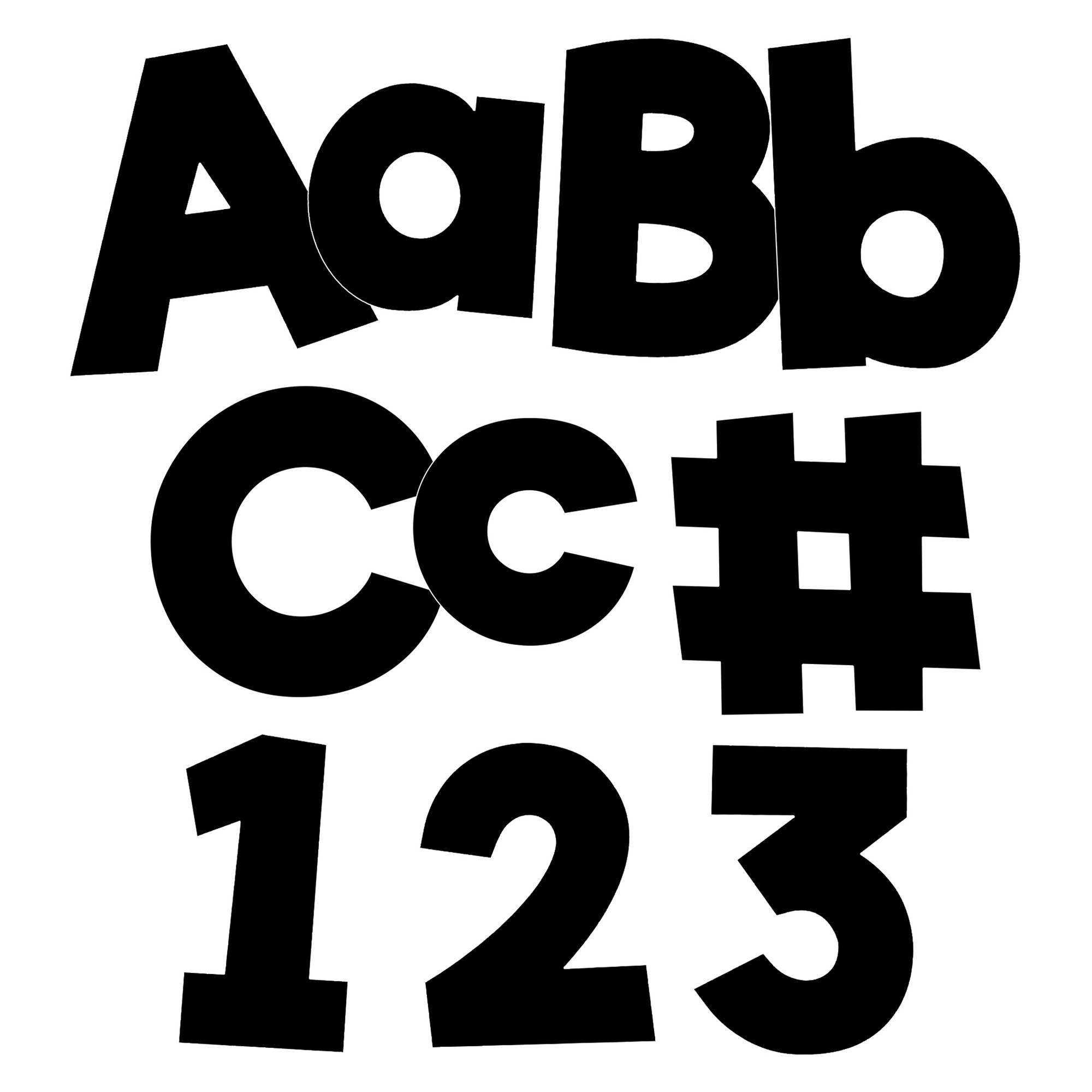 Black Combo Pack EZ Letters, 219 Pieces