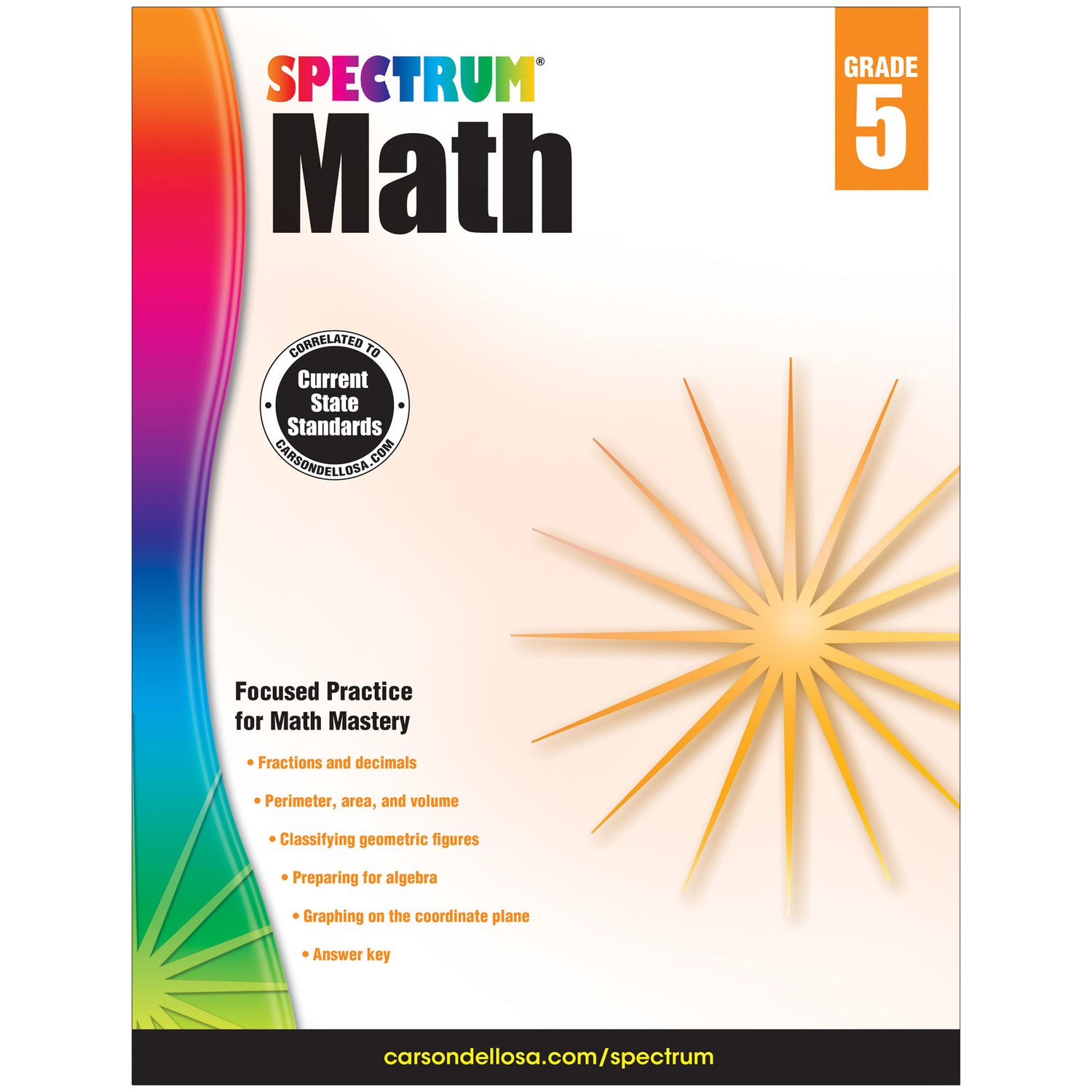 Math Workbook, Grade 5, Paperback