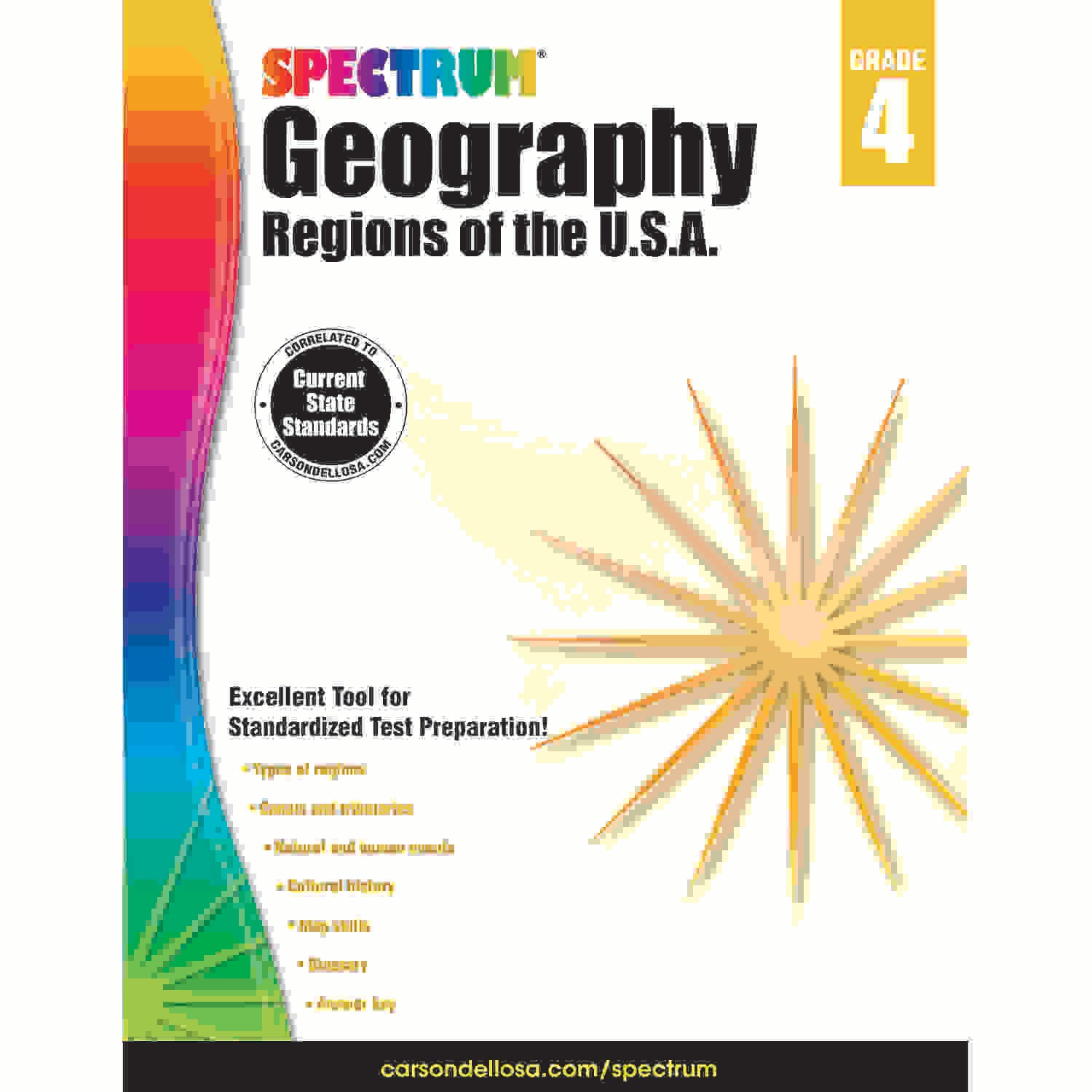 Spectrum Geography: Regions of the U.S.A., Grade 4