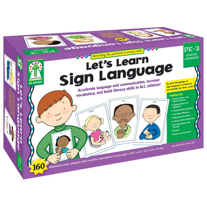 Let's Learn Sign Language Learning Cards