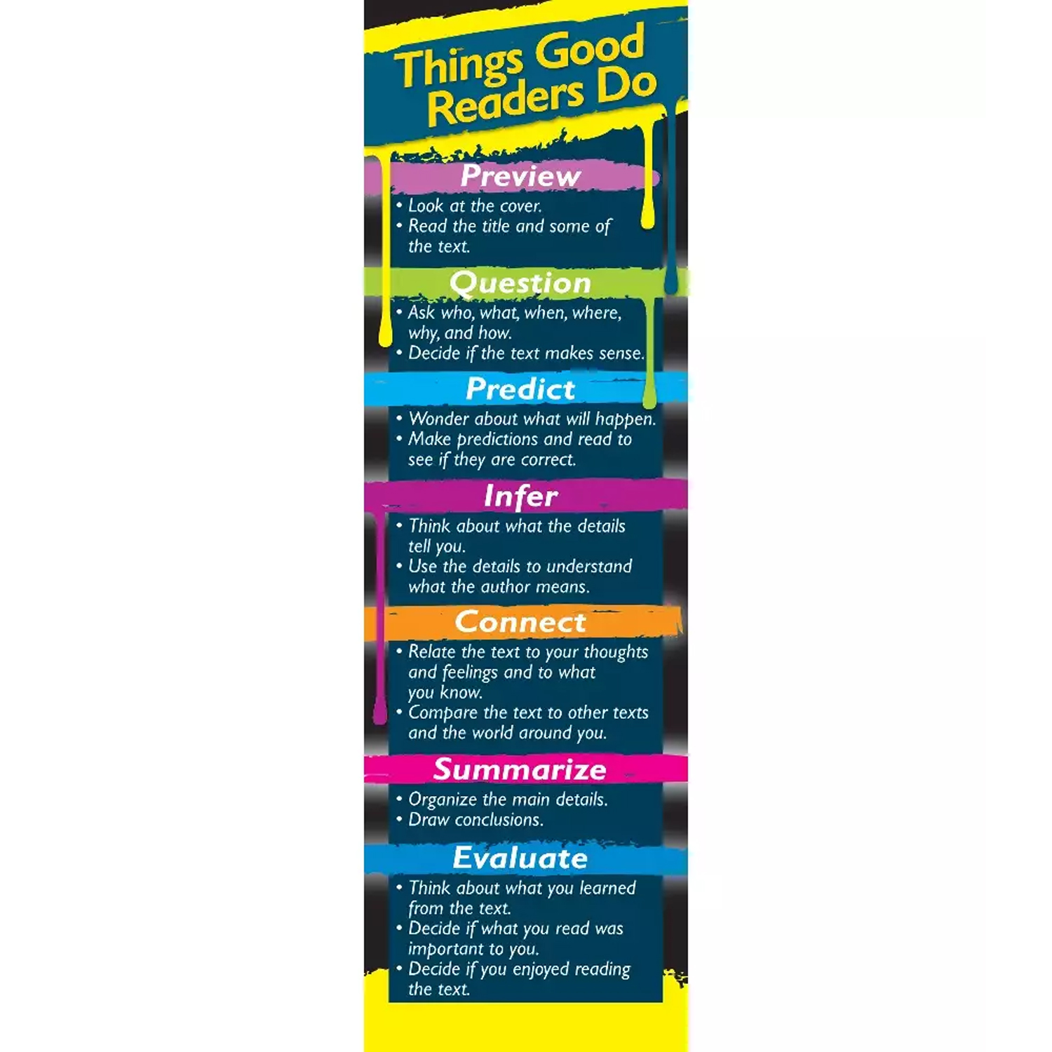 Things Good Readers Do Bookmarks, Grade 3-8, Pack of 30