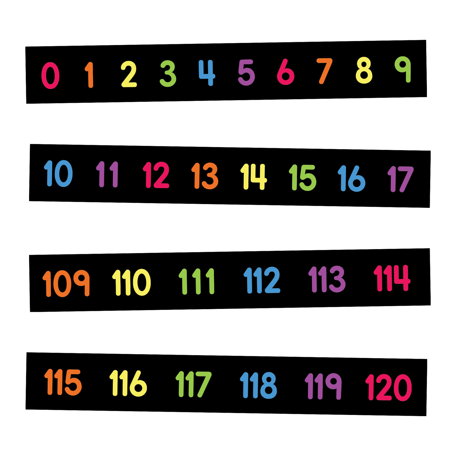 Numbers 0-120 Mini Bulletin Board Set, 16 Pieces