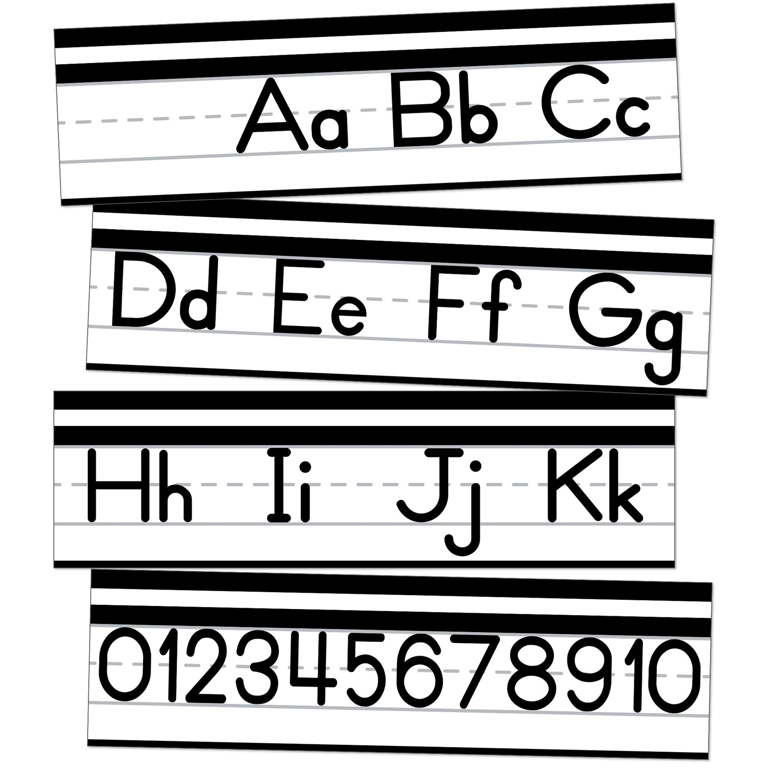 Simply Safari Alphabet Line: Manuscript Bulletin Board Set