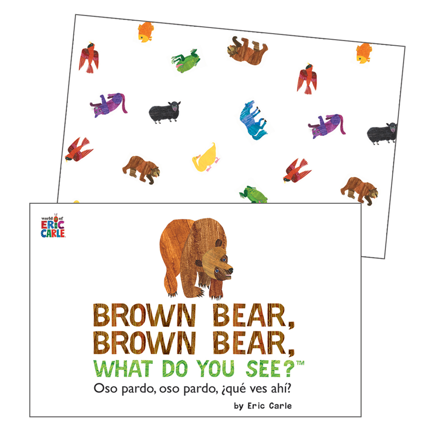 Brown Bear, Brown Bear, What Do You See? Learning Cards, English & Spanish, 54 Pieces