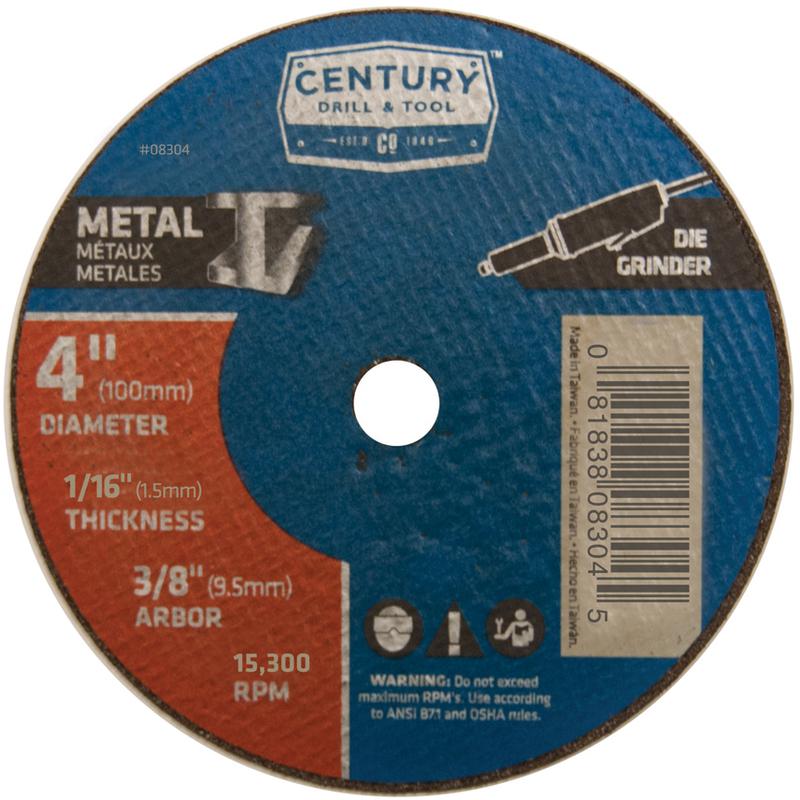 08304 4Dx1/16 Metal Cutoff Wheel