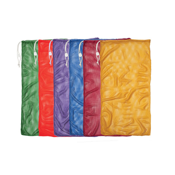 Mesh Equipment Bag, 24" x 36", Assorted Colors, Pack of 6