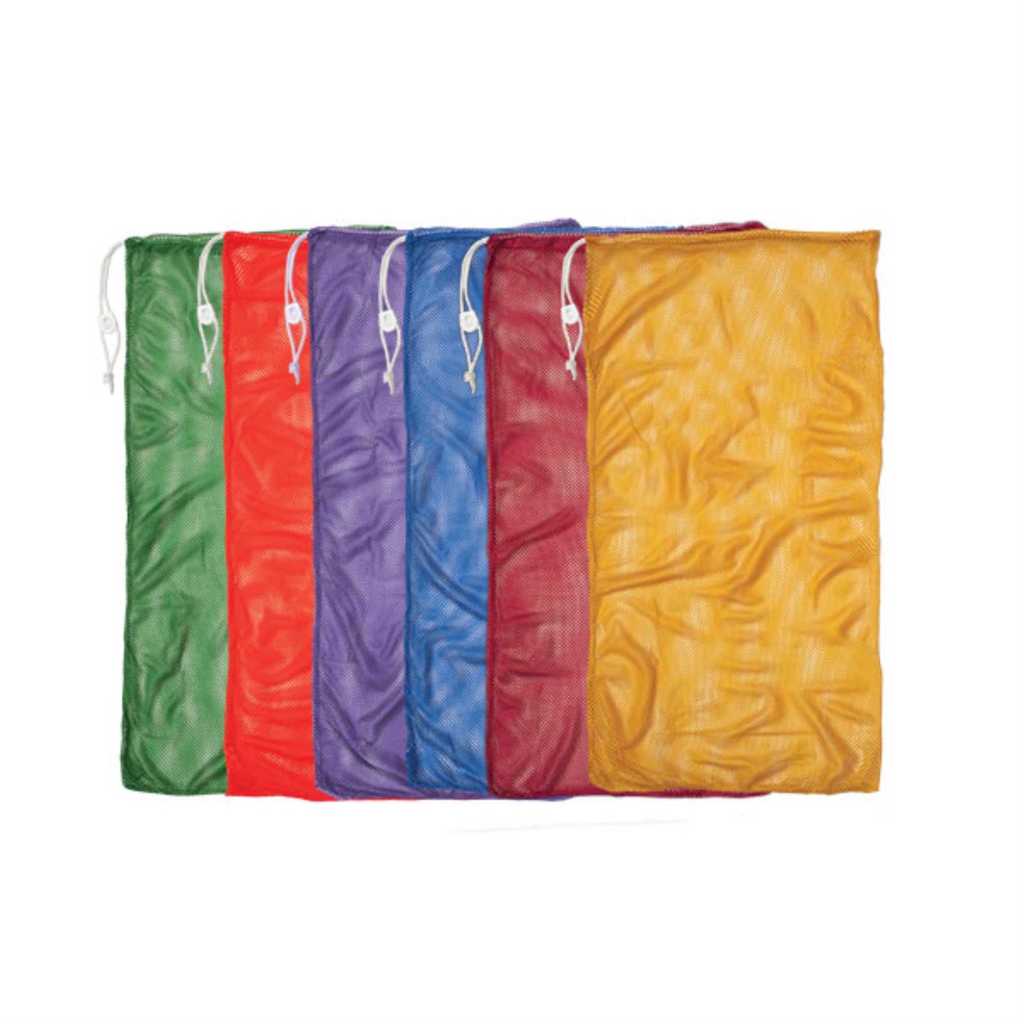 Mesh Equipment Bag, 24" x 48", Assorted Colors, Pack of 6