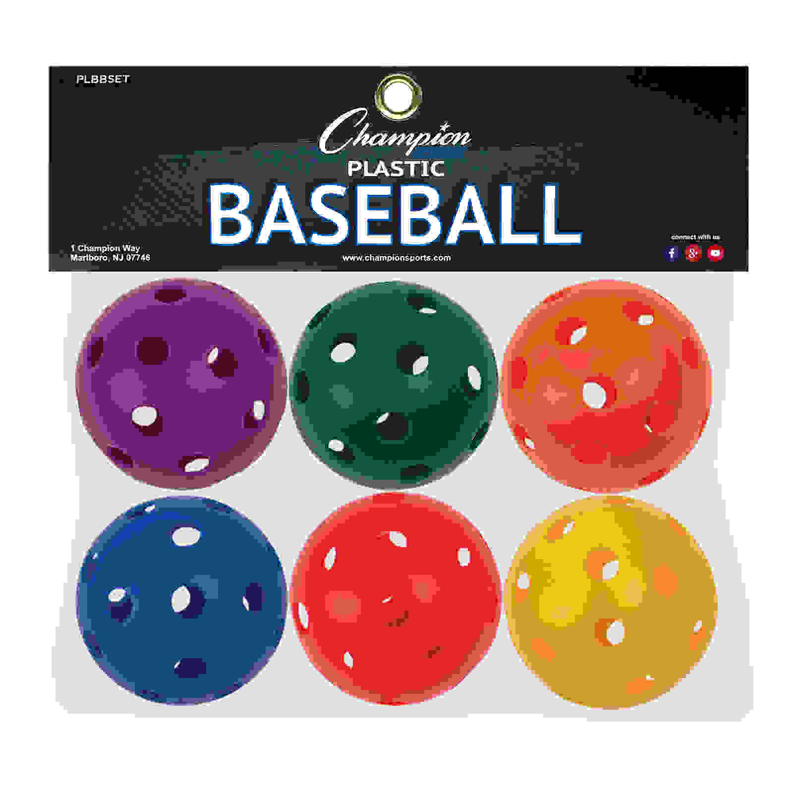 Plastic Baseballs, Set of 6