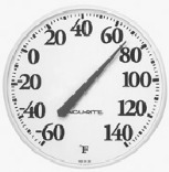 01360 12 In. White Dial Thermometer