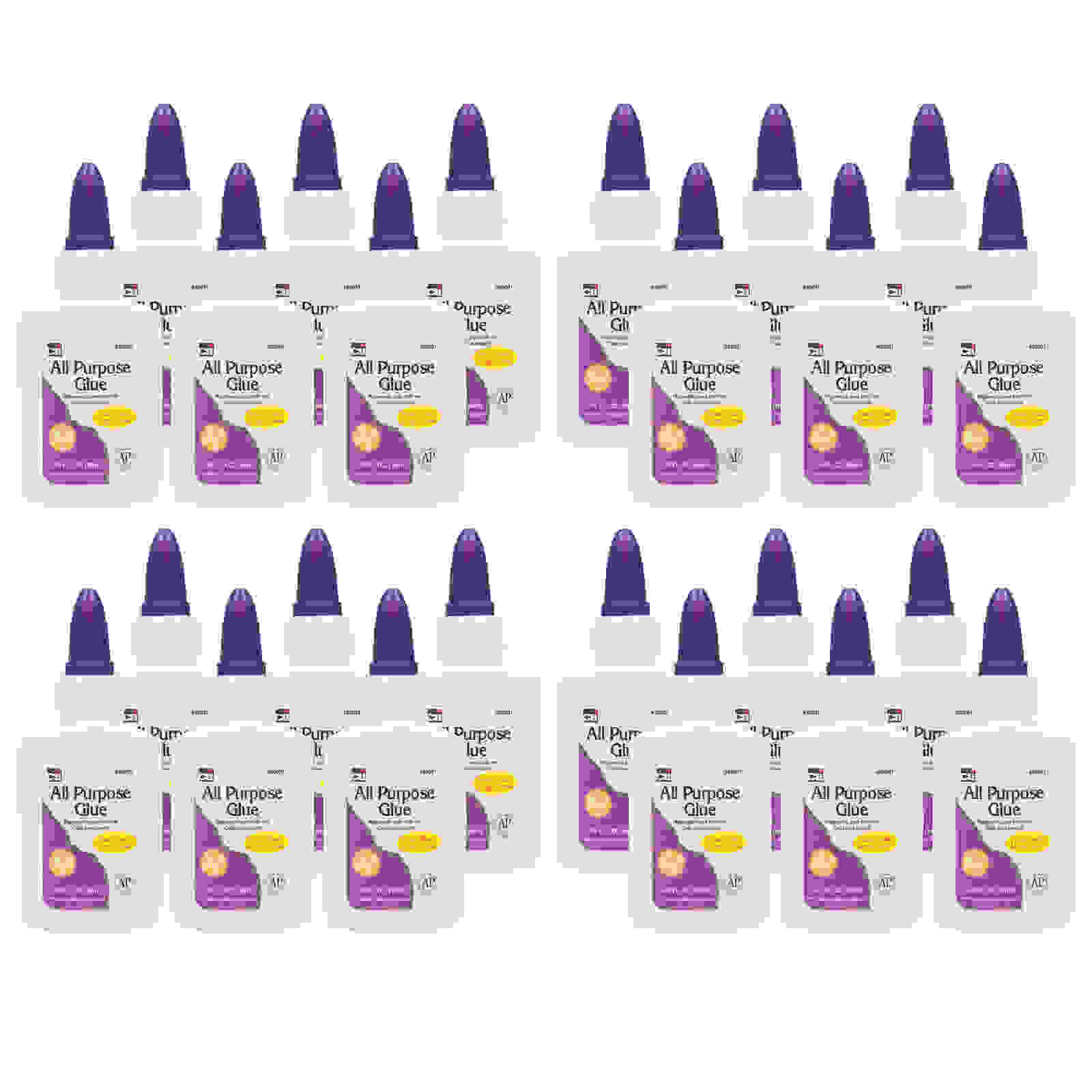 All Purpose Glue, 1.25 oz, 24 Bottles