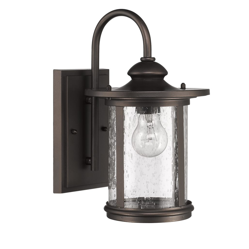 COLE Transitional 1 Light Rubbed Bronze Outdoor Wall Sconce 13" Height