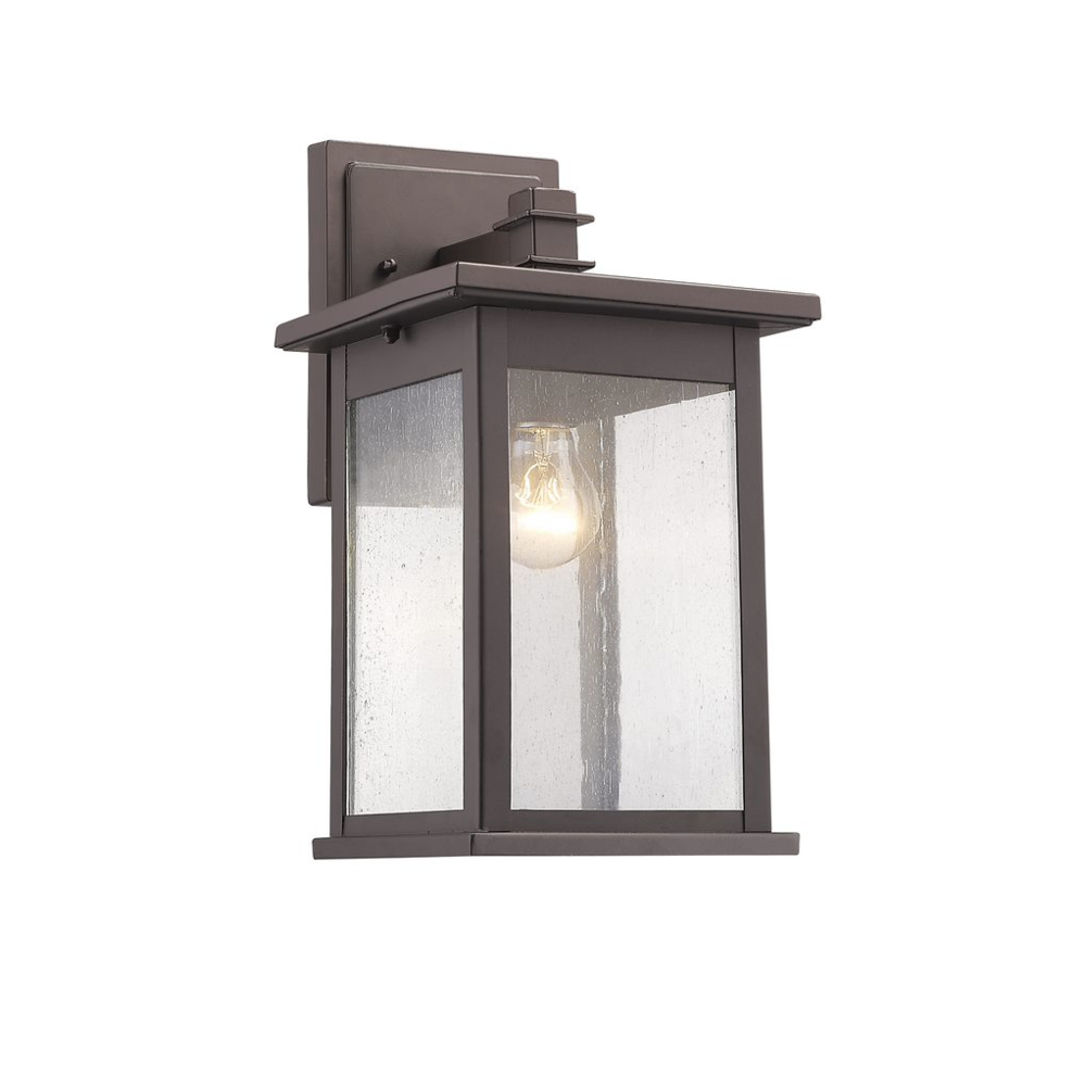 TRISTAN Transitional 1 Light Rubbed Bronze Outdoor Wall Sconce 14" Height