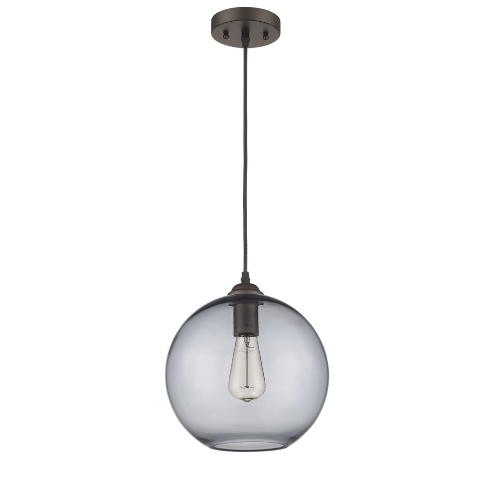 OWEN Industrial-style 1 Light Rubbed Bronze Ceiling Mini Pendant 10" Shade