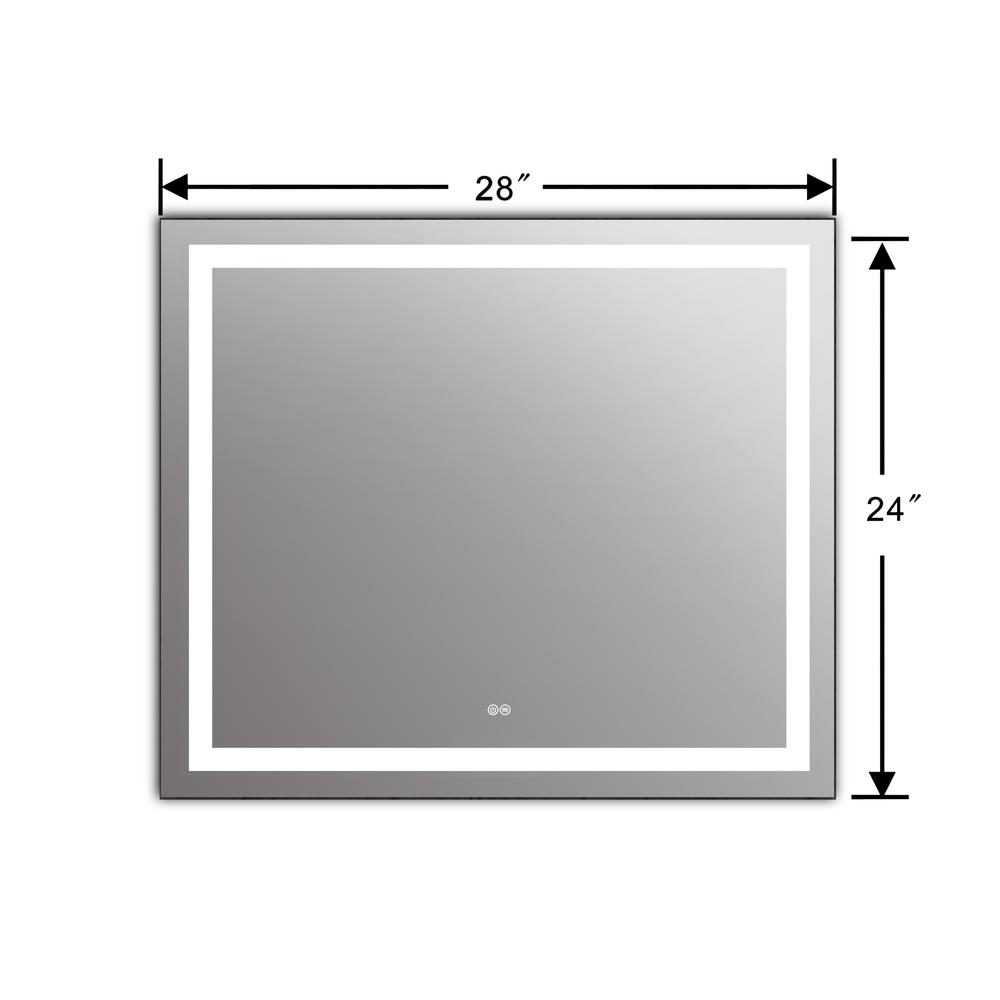 SPECULO Embedded LED Mirror 4000K Warm White 24" Wide