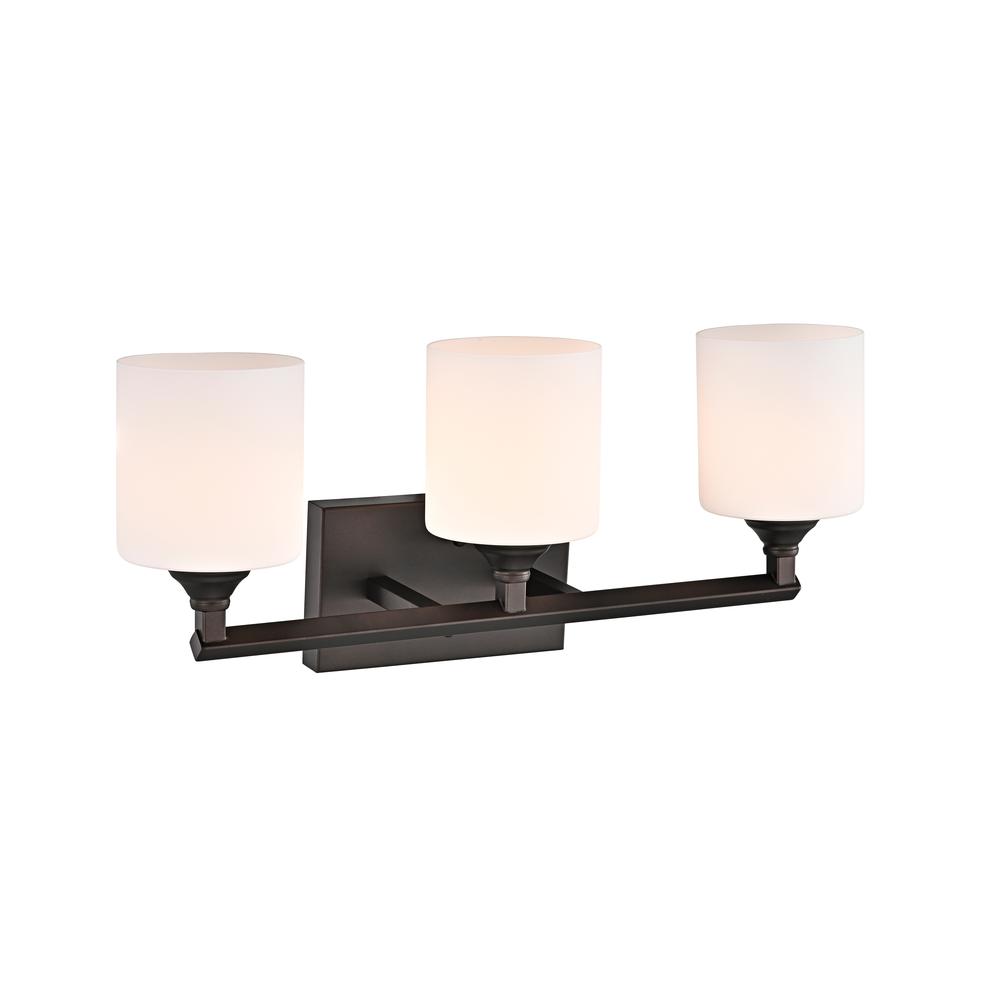 CHLOE Lighting JANE Contemporary 3 Light Rubbed Bronze Bath Vanity Fixture 22" Width