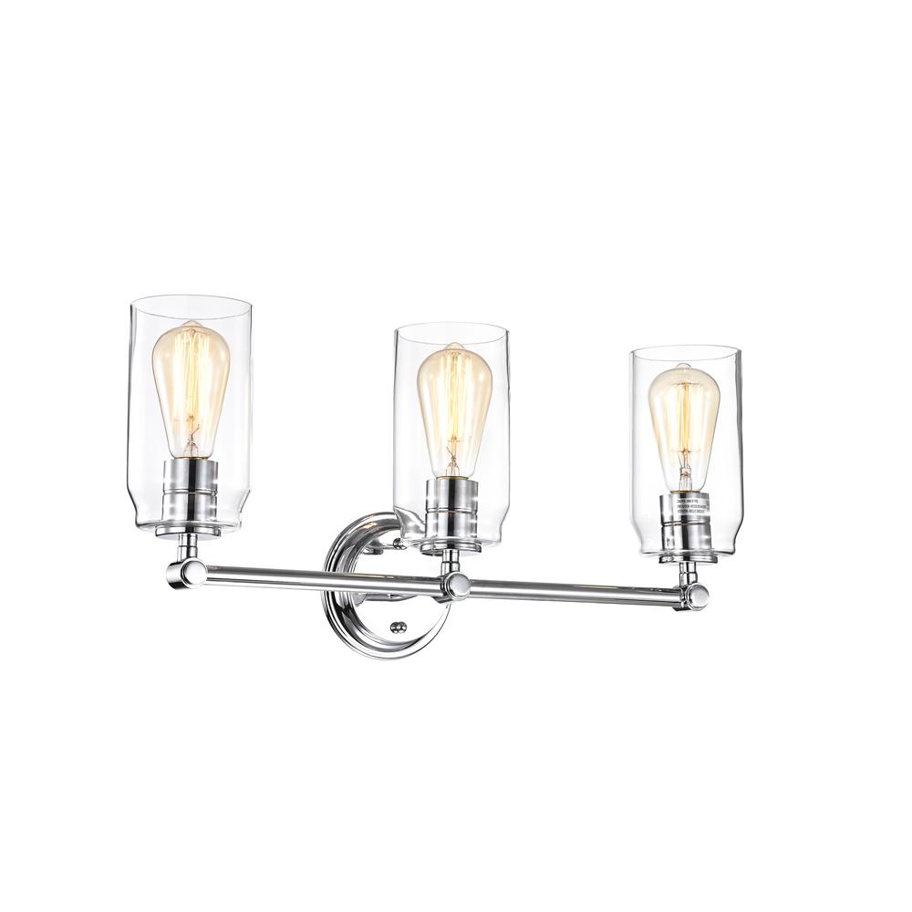 CHLOE Lighting JOYCE Contemporary 3 Light Chrome Bath Vanity Fixture 23" Width