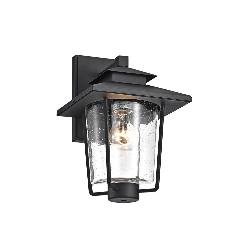 CHLOE Lighting THOMAS Transitional 1 Light Textured Black Outdoor Wall Sconce 12" Height