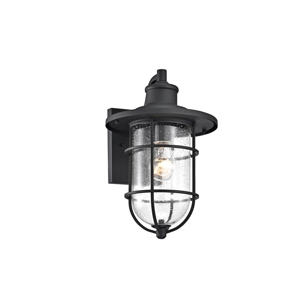 CHLOE Lighting MARKUS Transitional 1 Light Textured Black Outdoor Wall Sconce 14" Height