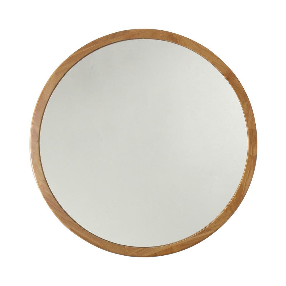CHLOE'S Reflection Oak Finish Framed Wall Mirror 28" Height
