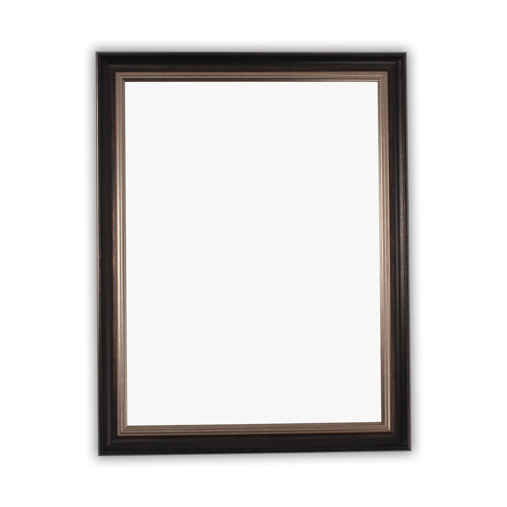 CHLOE'S Reflection Black Walnut Finish Framed Wall Mirror 35" Height