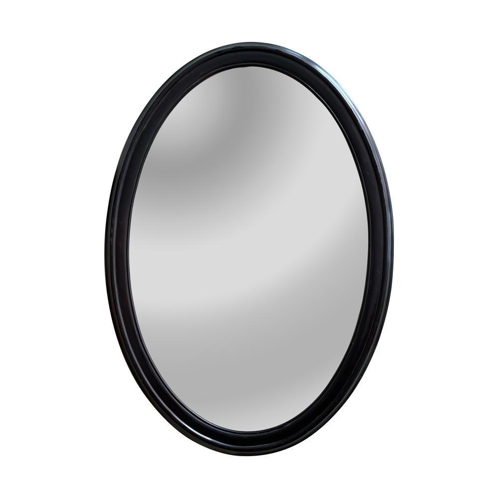 CHLOE's Reflection Contemporary-Style Cherry Finish Oval Wall Mirror 34" Tall