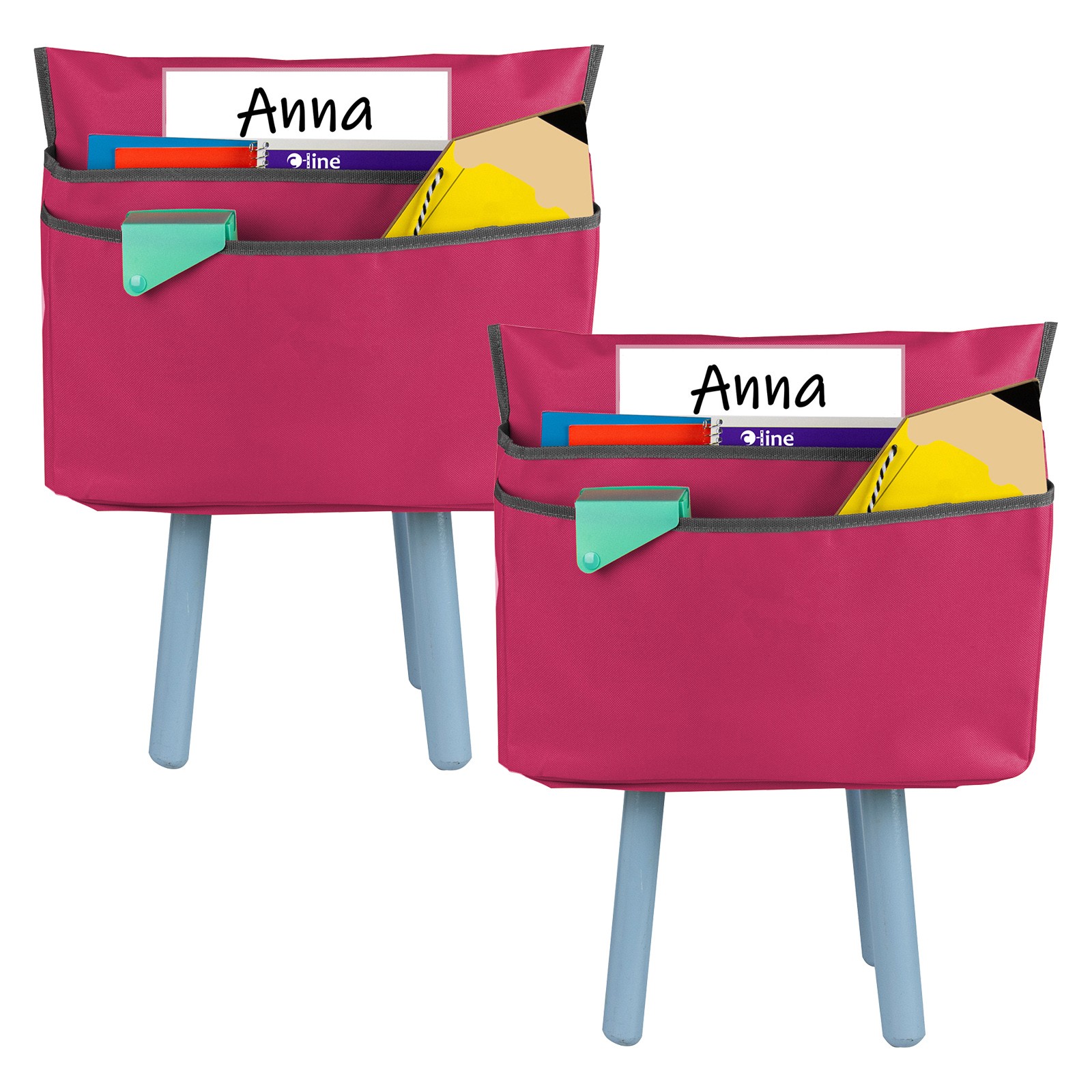 Large Chair Cubbie, 17", Sunset Red, Pack of 2