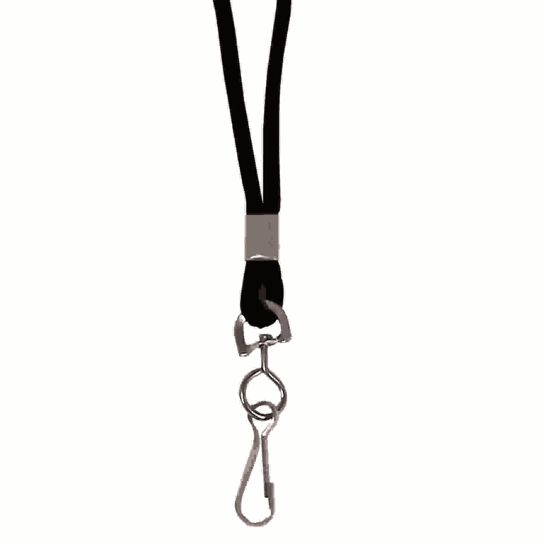 Standard Lanyard with Swivel Hook, Black