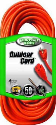 016/3 50 Ft. Orange Extension Cord