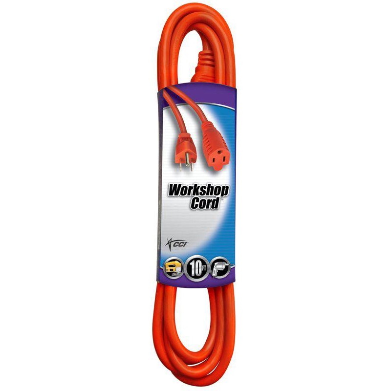 016/3 10 Ft. Orange Extension Cord