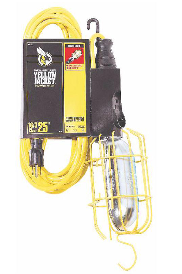 2893 16/3 25 Ft. Yellow Work Light