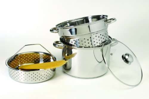 Cookpro 528 Steel Pasta Cooker 8 Quart 4 Piece Encapsulated