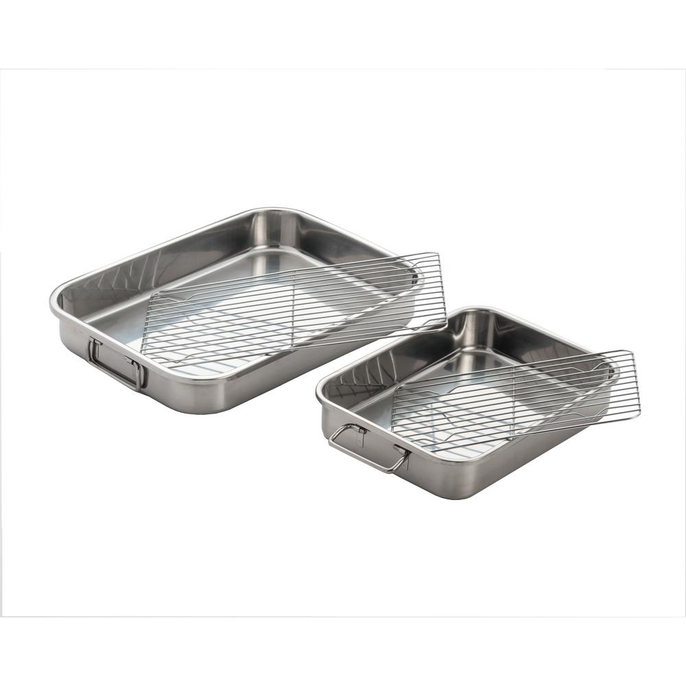 EXCELSTEEL 561 4 PIECE ALL IN ONE LASAGNA PAN AND ROASTER SET