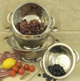 Cookpro 741 4Pc Colander Set Stainless Steel Includes 1.5 Qt