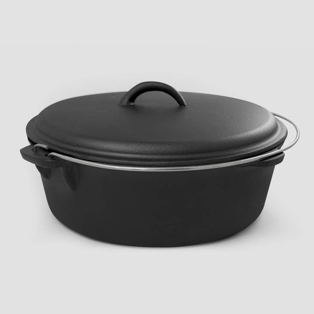 EXCELSTEEL 446 8.25QT CAMP DUTCH OVEN WITH HANDLES AND