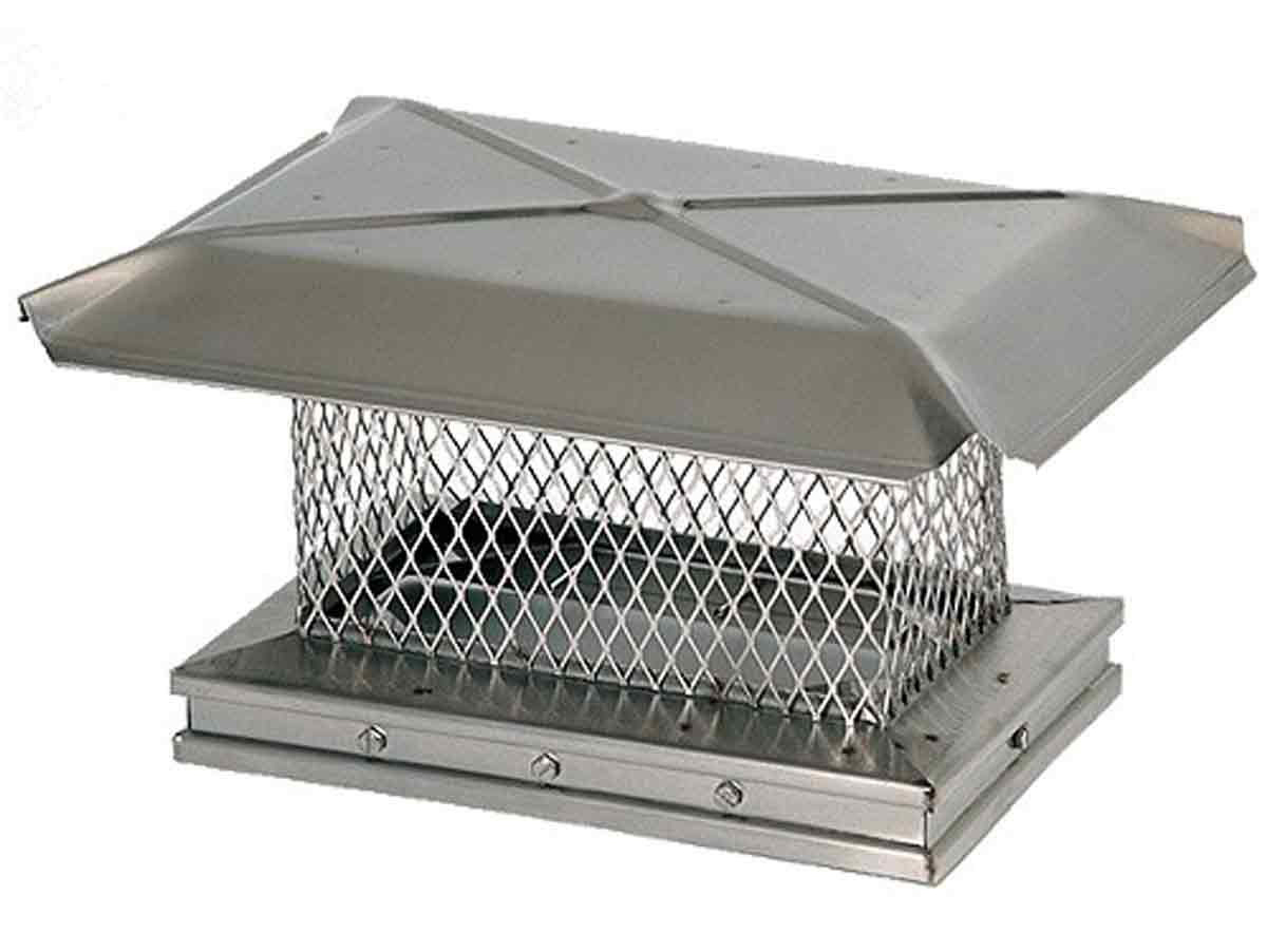 12" X 12" Gelco Stainless Steel Single-Flue Chiminey Cap, 304-Alloy