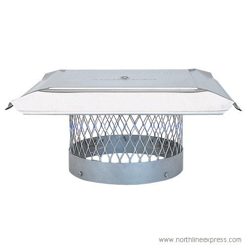 10" Homesaver Pro Stainless Steel Round Chimney Cap, 3/4" Mesh